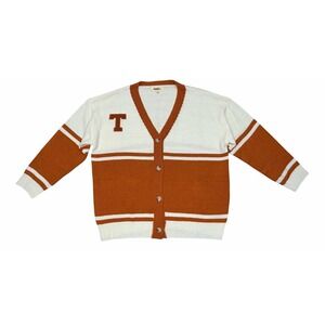 Haptics by Holly Harper Cardigan Oversized Texas Longhorns Letterman T  Sz Large